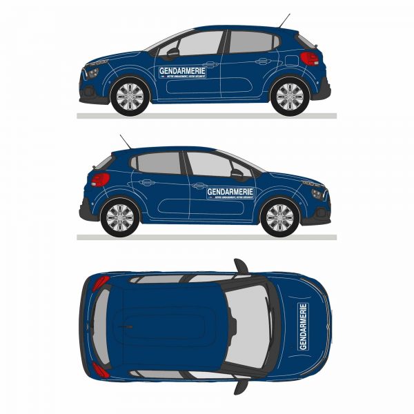 Marquage Gendarmerie (lot de 3) - Magnétique – Image 2
